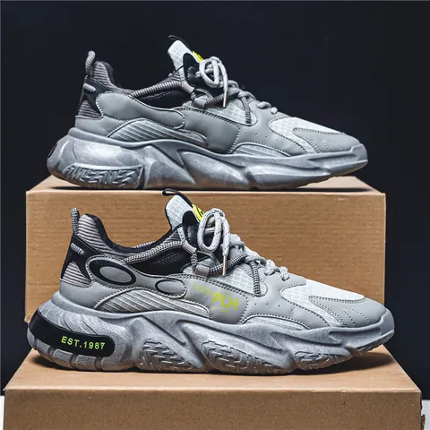 Uomo Dad Shoes Traspirante Suola Spessa Color Block Mesh Sneakers Retro Casual Scarpe da Corsa per Sport All'aperto Moda Calzature