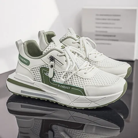 Herren Casual Klobige Daddy Schuhe Sommer Atmungsaktiv Mesh Color-Block Dicke Sohle Höhenvergrößernde Sneaker Für Jugendliche Sport