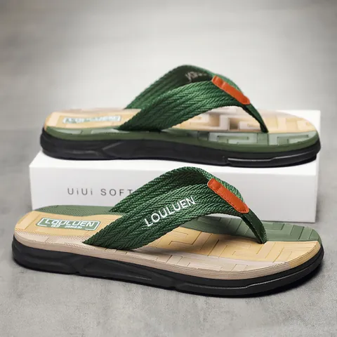 Infradito da Uomo Estive All'aperto in PU EVA Cinturino in Tessuto Sandali Antiscivolo Resistenti All'usura Scarpe Casual Sportive da Spiaggia