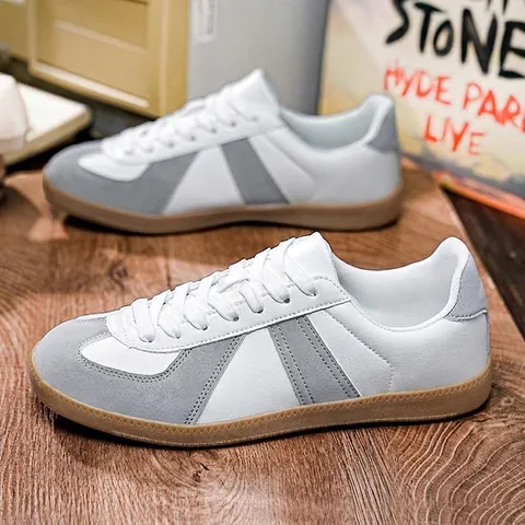Large Size Plus Size Men GAT Style Sneakers Vintage Microfiber Leather Board Shoes For Summer Lightweight Anti-Odor Sport Leisure Shoes
