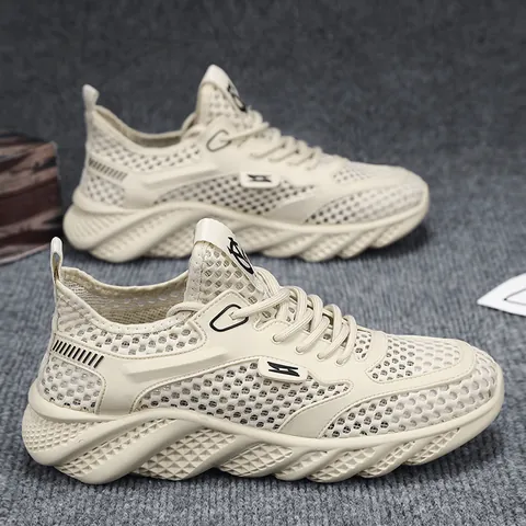 Sneaker da Uomo in Mesh Estive Traspiranti Traforate Scarpe da Corsa Flyknit Leggere Casual Sportive da Passeggio