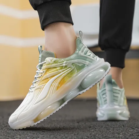 2025 Nuove Scarpe da Corsa da Uomo Traspiranti Sneakers con Cuscino d'Aria Assorbimento Urti Suola Spessa Rialzante Casual per Uomo