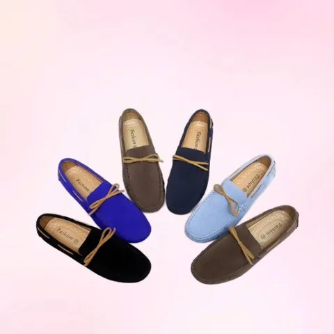 Men's Casual Driving Shoes Loafers Fashionable Slip-on PU Leather Non-slip Soft Sole Large Size Moccasins For Daily Wear