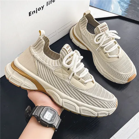 Zapatillas de Plataforma de Pana para Hombre Transpirables Microfibra Zapatos de Skateboard Moda Retro Suela Gruesa Deporte