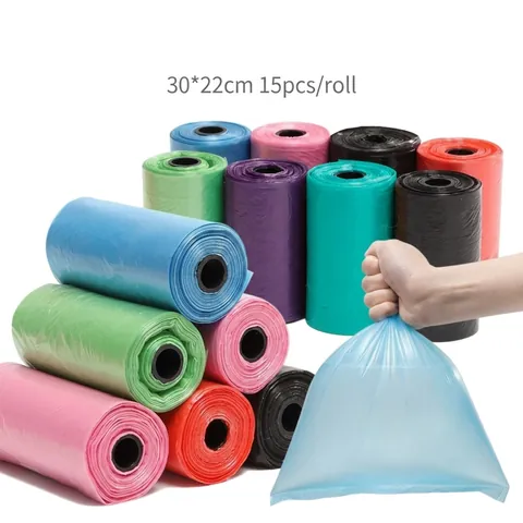 Leak Proof Pet Waste Bags Thick Portable Dog Poop Bags For Outdoor Walking Travel Dog Waste Bag Rolls Multi Color Pet Supplies