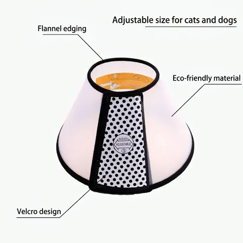 Adjustable Plastic Pet Elizabeth Collar Recovery Cone For Dogs Cats Anti Licking Biting Post Surgery Protective Neck Shield