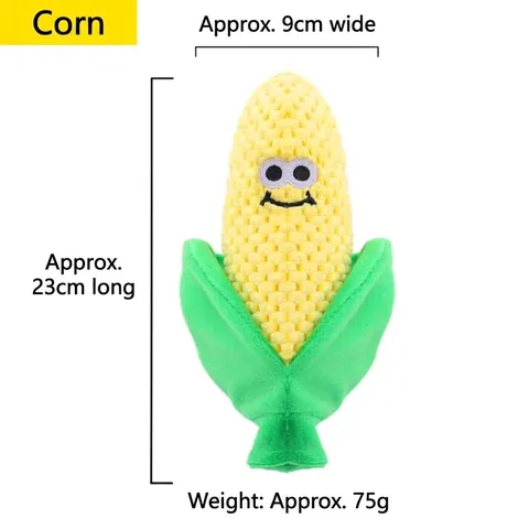 Cute Cartoon Corn Plush Pet Toy With Squeaker And Catnip Durable Interactive Chew Toy For Small Medium Dogs And Cats