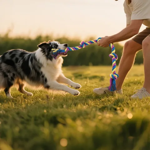Durable Pet Dog Cotton Rope Toy Set Woven Knot Ball For Aggressive Chewers Interactive Teething Cleaning Teeth Training Puppy Toy