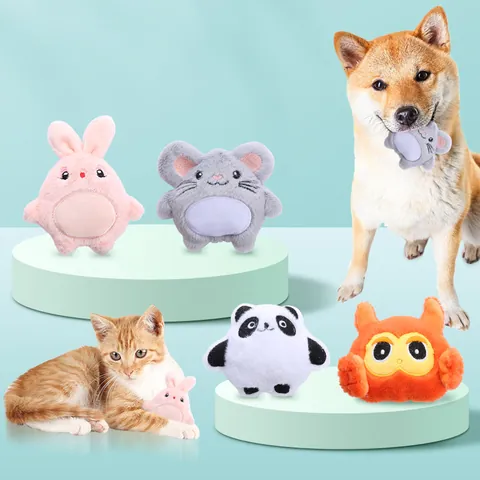 Cute Animal Shaped Cat Plush Toy With Catnip And Crinkle Paper Interactive Chew Toy For Cats Small Dogs Boredom Relief