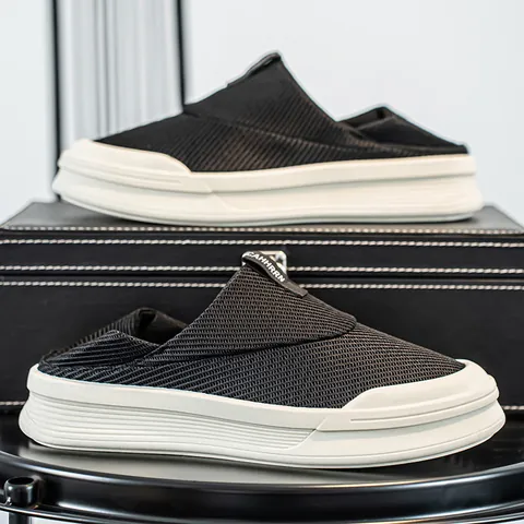 Mocasines Informales de Diseñador para Hombre Zapatos Sin Cordones de Lona de Malla Transpirable Lujo Ligero Verano Estilo Birkenstock Zapatos Planos Ligeros