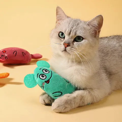 Funny Emoji Catnip Plush Toy For Cats Interactive Teething Biting Soft Stuffed Animal Toy For Boredom Relief Kitten Pet Supplies