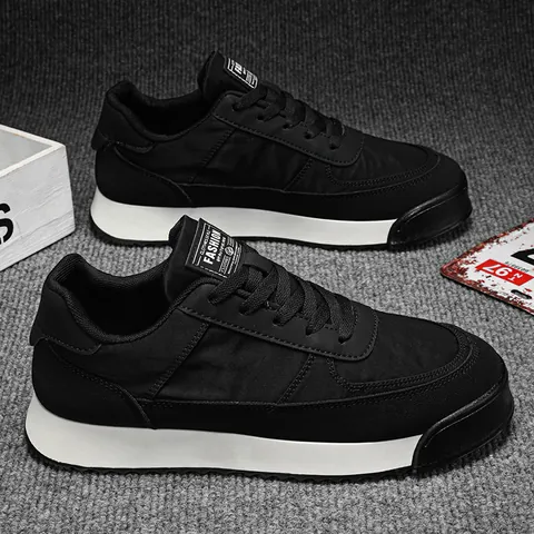 Chaussures de Skate Rétro pour Hommes à Plateforme Respirantes en Tissu de Soie Glacée Tige Basse à Lacets Baskets Casual Sport Jaune Noir Vert
