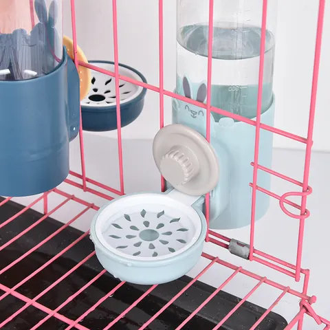 Automatic Hanging Pet Water Dispenser For Rabbit Hamster Cage Mounted Plastic Drinking Bowl Siphon Leakproof Pet Feeder