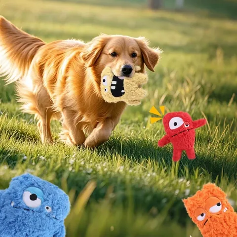 Divertente Mostro di Peluche per Cani Giocattolo Sonoro Morbido Interattivo Resistente Giocattolo da Masticare per Cani di Piccola Media Taglia