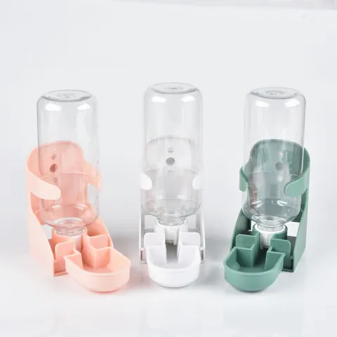Automatic Gravity Pet Water Dispenser Hanging Cage Drinking Fountain Waterer Bowl For Cats Dogs Small Animals Plastic Fountain