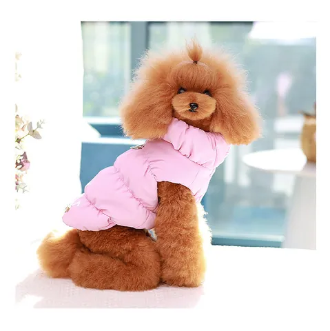 Pet Winter Quilted Warm Vest Reflective Windproof Dog Harness Jacket For Small Dogs Cats Puppy Clothing With Double D-Ring