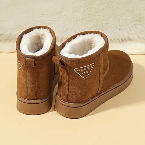 Winter Warme Schneestiefel Für Damen Herren Dicke Sohle Plateau Baumwollschuhe Plüsch Gefüttert Rutschfeste Outdoor Casual Sneaker