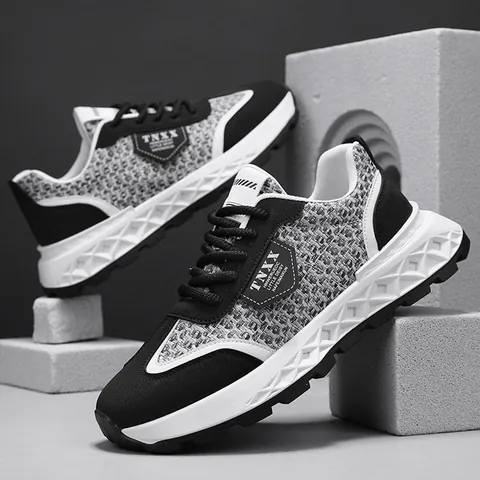 Zapatillas de Skate de Lujo Retro para Hombre Cuero Microfibra Tejido de Paja Transpirable Zapatillas Casuales Estilo Diseñador Exterior