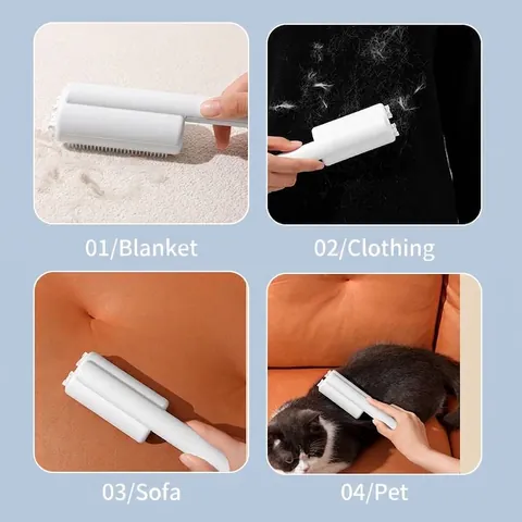Multi-functional Pet Lint Roller Hair Removal Brush For Dogs Cats Tearable Sticky Paper Manual Cleaning Tool For Home Sofa Carpet Clothing