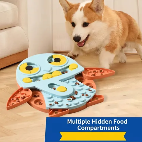 Interactive Penguin Shape Dog Slow Feeder Puzzle Toy For Sniffing Training Boredom Relief Non Slip PP Pet Food Dispenser Pan