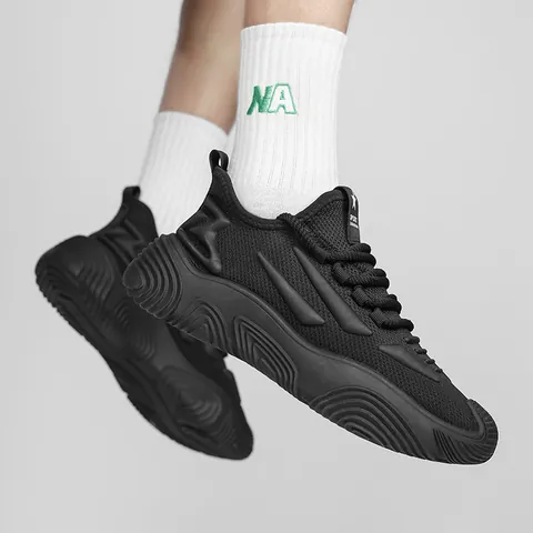 Sneaker da Uomo alla Moda Mecha Gear Fly-knit Mesh Traspirante Suola Spessa Daddy Shoes Outdoor Streetwear Sportive