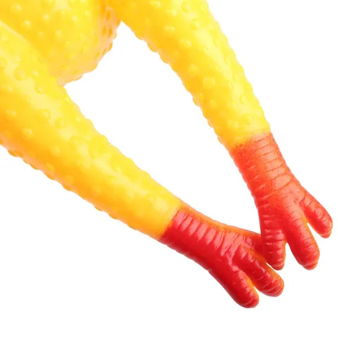 Squeaky Rubber Screaming Chicken Pet Toy Funny Yellow Vinyl Chicken Squeaker For Small Medium Large Dogs Interactive Chew Toy
