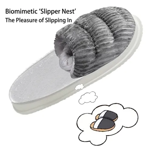 Slipper Shaped Closed Pet Bed Thickened Warm Velvet Cat House For Small Dogs And Cats Non-slip Washable Gray Pet Sleeping Nest