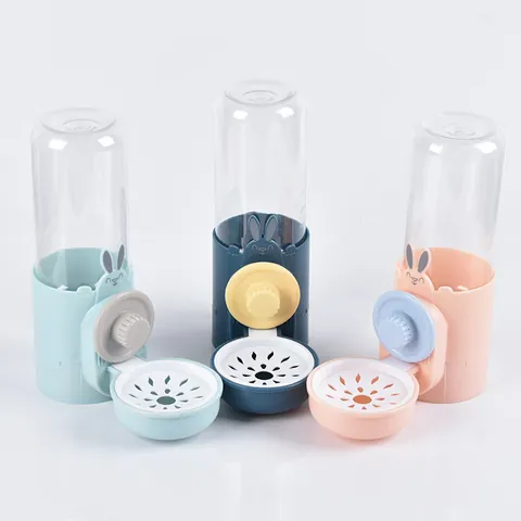 Automatic Hanging Pet Water Dispenser For Rabbit Hamster Cage Mounted Plastic Drinking Bowl Siphon Leakproof Pet Feeder