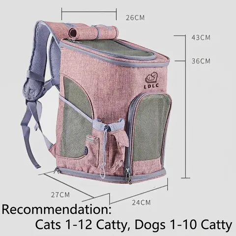 Große Kapazität Haustier Rucksack Träger Für Kleine Hunde Katzen Faltbar Atmungsaktiv Netz Oxford Stof Tragbare Reise Tasche Outdoor Haustierbedarf
