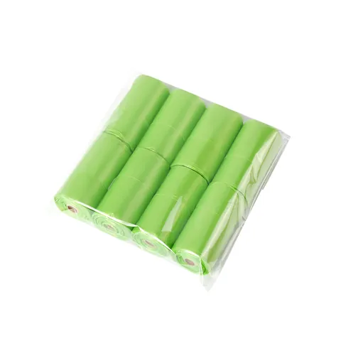 Vest Style Pet Poop Bags HDPE Thickened Dog Waste Cleaning Bags With Handles Rolled Cat Litter Bags For Outdoor Walking