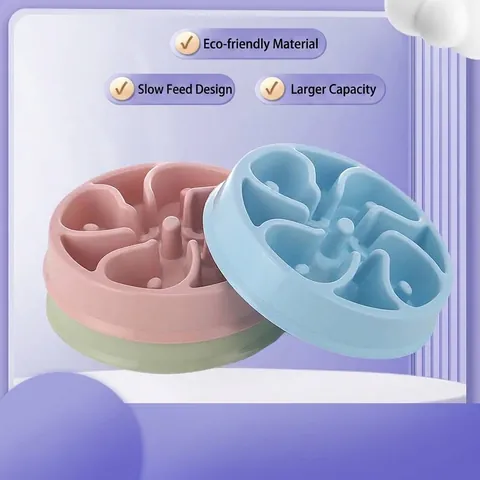 Haustier Slow Feeder Napf Anti-Schluck Labyrinth Design Lebensmittelgerechter PP-Kunststoff Hund Katze Futternapf Für Kleine Mittlere Haustiere