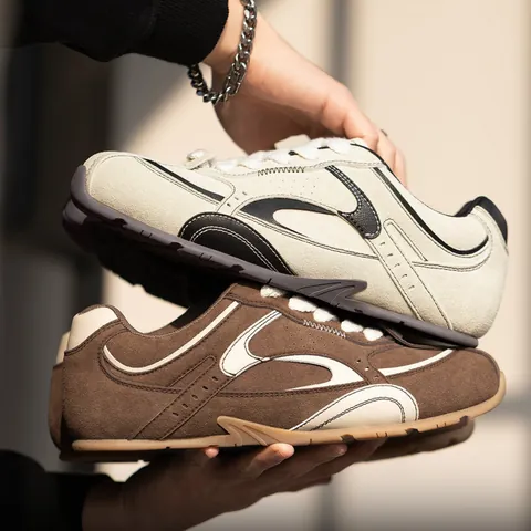Men Retro GAT Shoes Vintage Casual Sneakers Color Block German Army Trainers Flat Board Shoes Synthetic Suede Leather