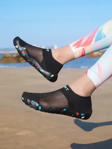 Scarpe da Scoglio Unisex a Cinque Dita Piedi Nudi Mesh Traspirante Asciugatura Rapida Scarpe Sportive da Spiaggia Antiscivolo Guado Nuoto Fitness Calzature a Piedi Nudi