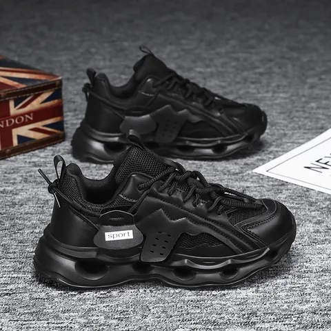 Women Fashion Chunky Sneakers Breathable Lightweight Mesh Thick Sole Lace Up Sporty Daddy Shoes Daily Casual Walking Shoes