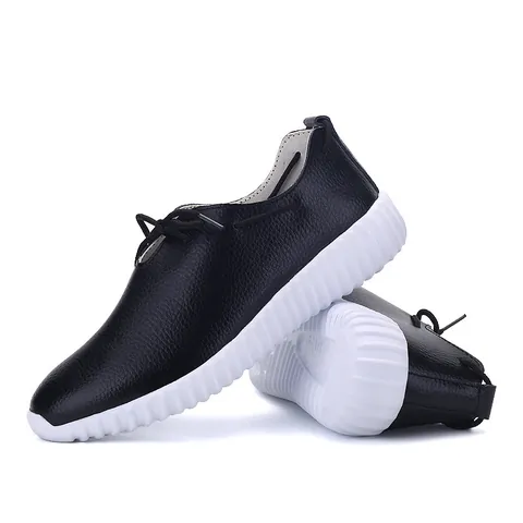 Women Cowhide Leather Nurse Shoes Breathable Thick Sole Lace-up Non-slip Professional Medical Work Walking Shoes White Black Comfort Single Shoes