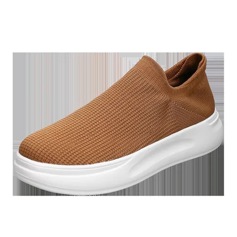 Uomo Donna Scarpe Casual Flyknit Slip-on Traspiranti Minimalista Sneakers da Camminata Leggere Versatili Loafers per Esterno Scarpe Basse Quotidiane