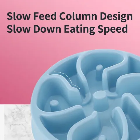 Haustier Slow Feeder Napf Anti-Schluck Labyrinth Design Lebensmittelgerechter PP-Kunststoff Hund Katze Futternapf Für Kleine Mittlere Haustiere