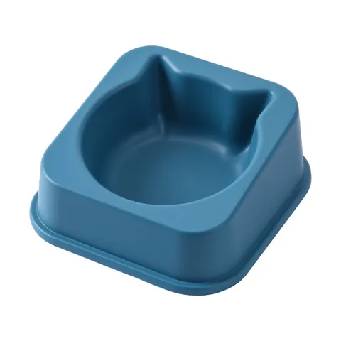 Cartoon Cat Face Shape Pet Bowl Non-slip Plastic Food Water Feeder Dish For Cats Small Dogs Modern Simple Pet Supplies