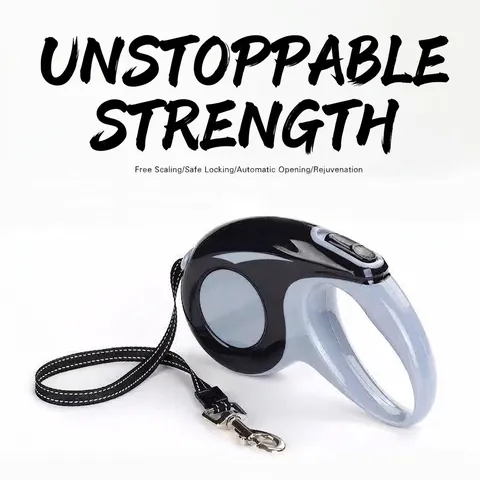 Guinzaglio Retrattile Automatico per Cani Impugnatura Ergonomica Blocco a Un Pulsante Guinzaglio Regolabile in Nylon per Cani e Gatti di Piccola Media e Grande Taglia