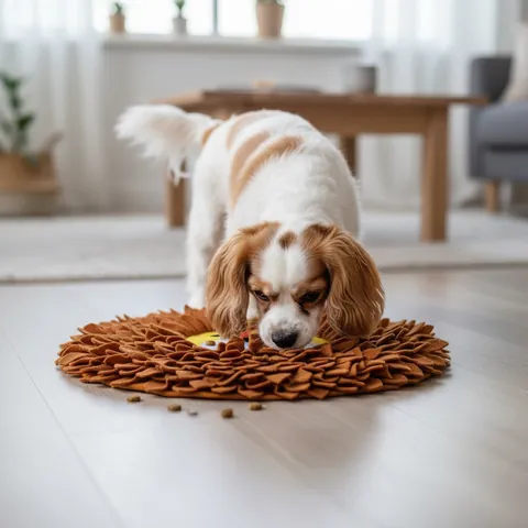 Pet Snuffle Mat Lion Head Shape Sniffing Training Pad For Dogs And Cats Stress Relief Slow Feeder Polyester Pet Foraging Blanket
