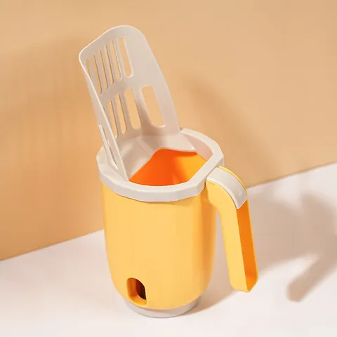 Integrated Cat Litter Scoop With Waste Bag Holder Large Capacity Portable Pet Poop Shovel Detachable Plastic Kitty Litter Sifter Scoop Cleaning Supplies