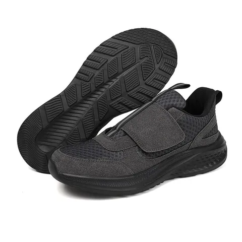 Chaussures de Marche Homme Maille Respirante Fermeture Auto-agrippante Semelle Epaisse Antidérapant Décontracté Quotidien