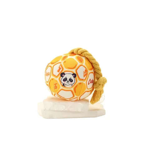 Cotton Rope Squeaky Dog Toy Interactive Pet Chew Toy Teeth Cleaning Plush Ball Cartoon Fish Shape Puppy Boredom Relief Toy