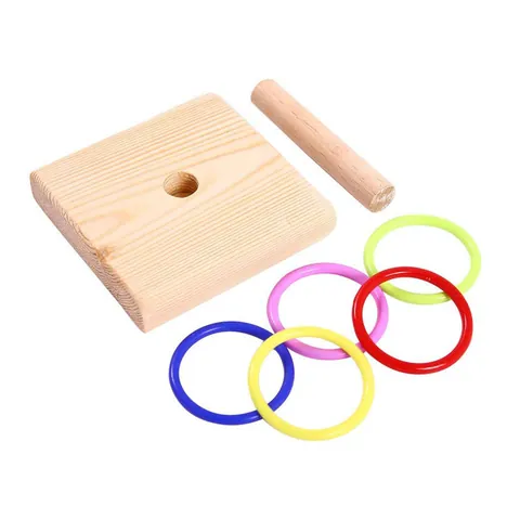 Houten Papegaai Educatief Speelgoed Set Voor Vogels Intelligentietraining Ringwerpen Interactief Kauwspeelgoed Voor Kleine Papegaaien