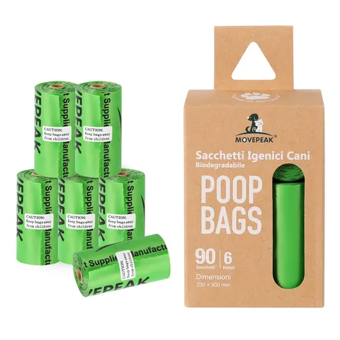 Bolsas De Caca Para Perros Biodegradables Engrosadas Con Aroma A Lavanda HDPE EPI Bolsas De Desechos De Mascotas Portátiles