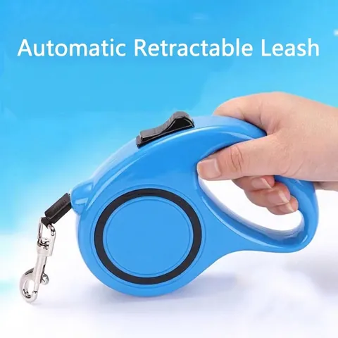 Guinzaglio Retrattile Automatico per Cani Impugnatura Ergonomica Blocco a Un Pulsante Guinzaglio Regolabile in Nylon per Cani e Gatti di Piccola Media e Grande Taglia