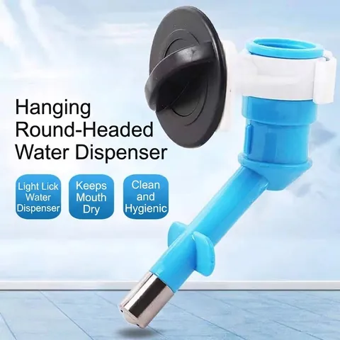 Pet Hanging Water Dispenser Nozzle Head Anti-Wet Mouth For Dog Cat Cage Waterer Stainless Steel Rolling Ball Drinking Head