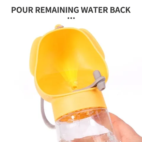 Portable Dog Water Bottle Leak Proof Outdoor Traveling Drinking Dispenser For Dogs Cats Pets With Water Reflow Design Lanyard
