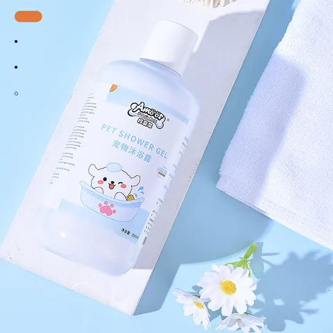 Gel de Ducha Profesional para Mascotas Perros y Gatos Fragancia de Larga Duración Champú Desodorante Líquido Suave para el Baño