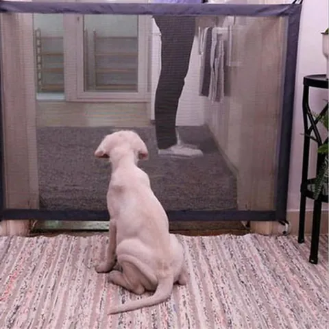 Portable Wooden Folding Pet Gate Telescopic Bamboo Dog Safety Fence For Indoor Doorway Stairs Retractable Animal Protection Barrier